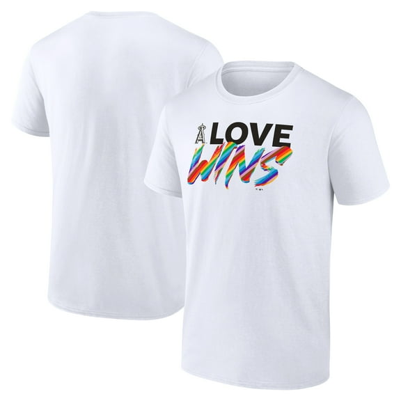 Men's White Los Angeles Angels Love Wins T-Shirt