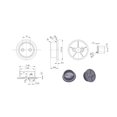 thumbnail image 4 of Juego de enchufes para barras de armario QCAA Heavy Duty Metal, 1-3/8 pulgadas, blanco, 4 of 6