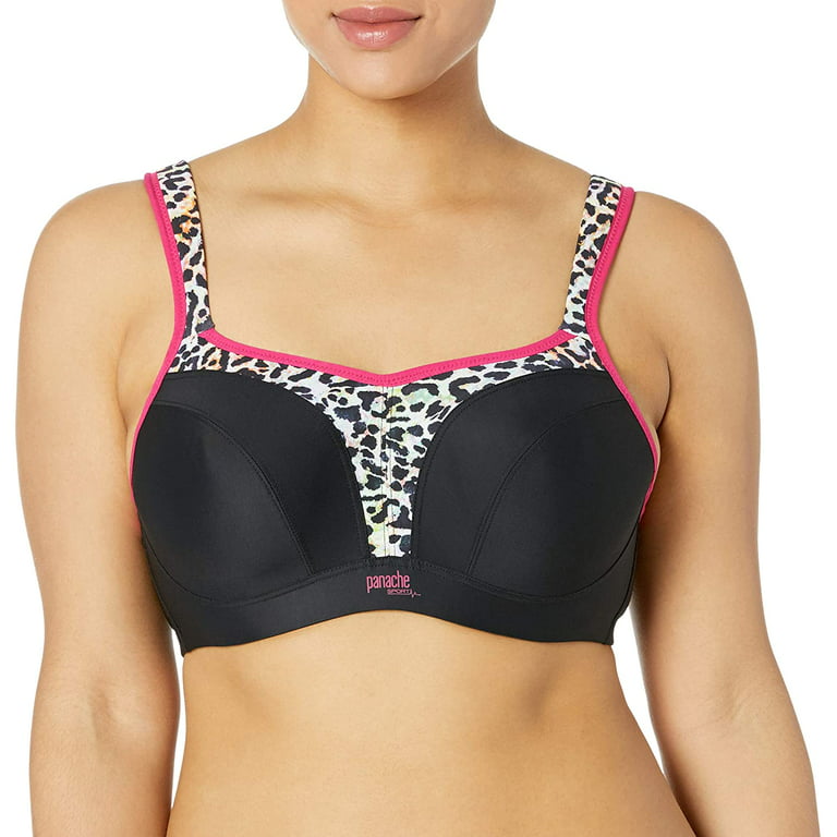 PANACHE Neon Animal Full-Busted Underwire Sports Bra, US 32H, UK 32FF, NWOT
