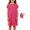Hot Pink, variant on NAISIBABY Girls Casual Dresses 7T, Crewneck Short Sleeve Loose Soft Kids Summer Dress with Pockets (5-14T)