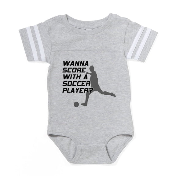 CafePress - FIN Score Soccer Player - Cute Infant Baby Football Bodysuit