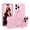 Pink, variant on For 360° Rotatable Magnetic Ring Stand for iPhone 15 Pro Max Case Compatible with MagSafe,with Shockproof Silicone Slim Phone Case,Black