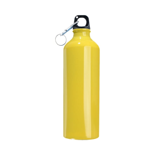 Botellas de agua de 500 ml con mosquetón Botella de agua de aluminio portátil Reutilizable Jarra de Tomshoo Amarillo