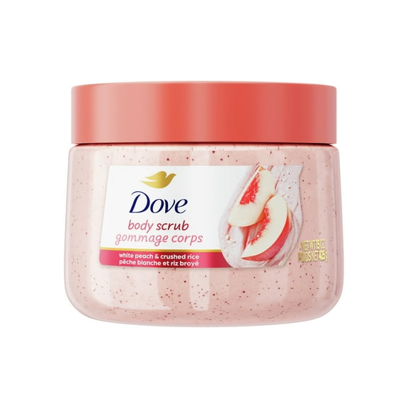 Dove Exfoliating Body Scrub for Women Peach, 15 oz