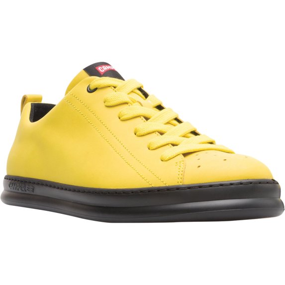 Men's Camper Runner Low Top Sneaker Yellow Smooth Leather 44 M