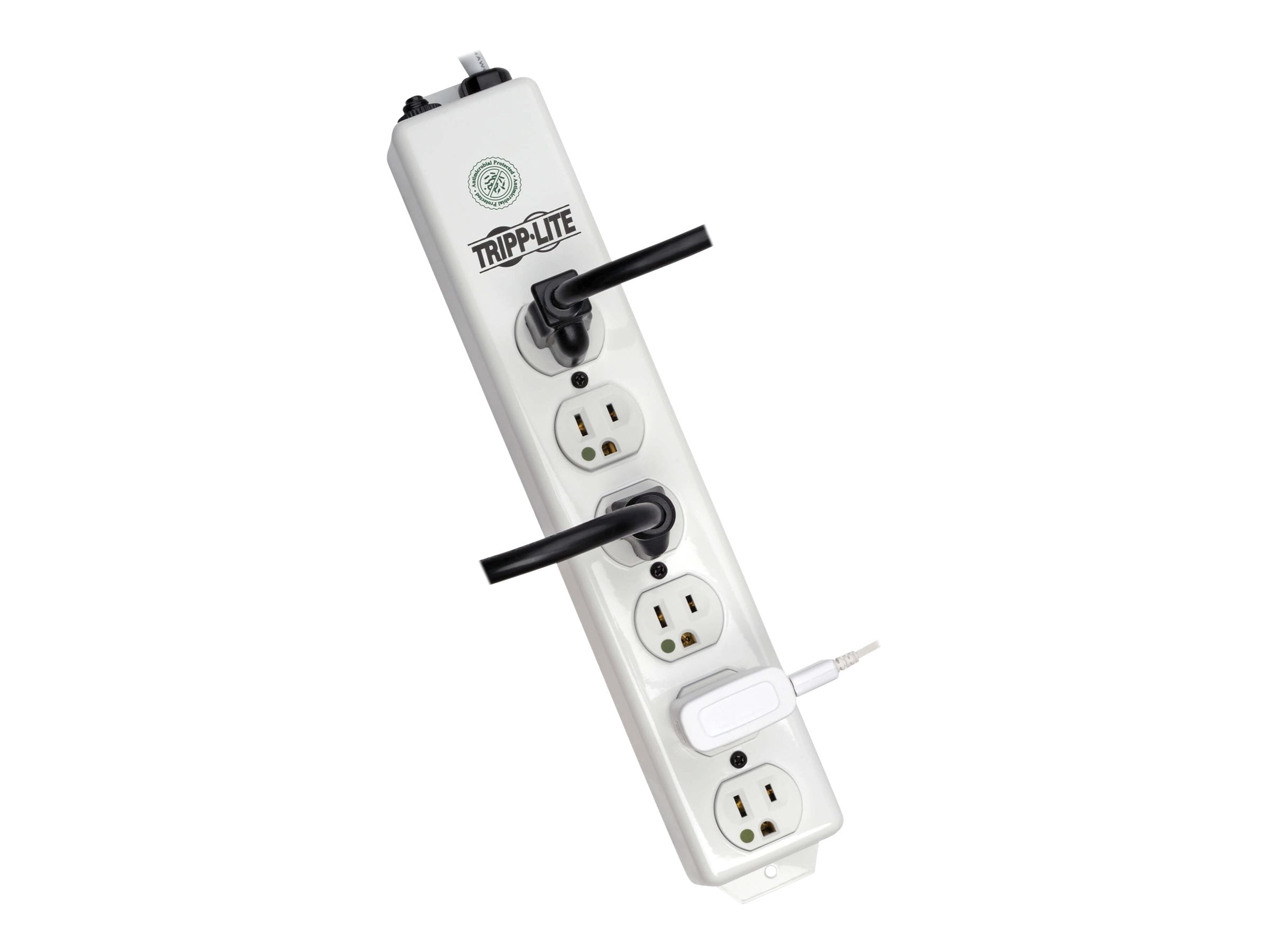 Tripp Lite Power Strip for Nonpatient Care Areas, 6 Outlets, 6 ft Cord, White