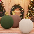 thumbnail image 6 of Surpdew 2Pc 16 Inch Giant Velvet Christmas Inflatable Balls Ornament Flocked Xmas Pvc Inflatable Flocked Ball Ornaments For Christmas Holiday Outdoor Blow Up Yard Decor Blue 16Inch, 6 of 6