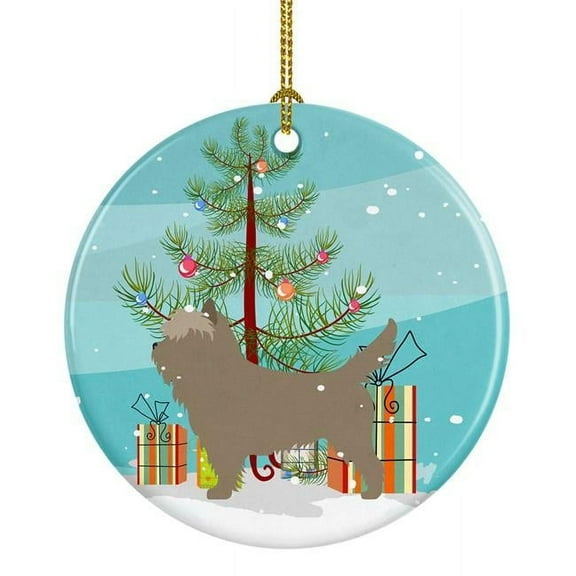 Carolines Treasures BB8448CO1 Cairn Terrier Christmas Ceramic Ornament