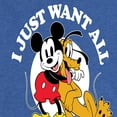 thumbnail image 3 of Mickey & Friends - Mickey Pluto Just Want All Dogs - Women's Short Sleeve Graphic T-Shirt, 3 of 5