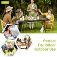 thumbnail image 6 of Folding Table 6 FT Plastic Foldable Table with Portable Carrying Handle for Party Picnic Camping BBQ Dining Kitchen, Black, 6 of 7