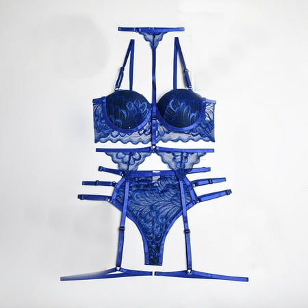 

Hesxuno Womens Conjoined Body Lace Steel Ring Sexy Suit Sexy Lingerie Taste Underwear Set