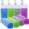 thumbnail image 1 of Toalla de enfriamiento para entrenamiento, gimnasio, fitness, golf, yoga, camping, senderismo, bolos, viajes, deportes al aire libre para alivio de enfriamiento instantáneo (4 paquetes) Xemadio WRMH-1094-3, 1 of 7