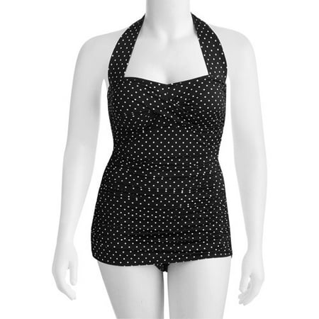Catalina Suddenly Slim Women's Plus-Size Shirred One-Piece Swimsuit