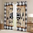 thumbnail image 2 of Feelyou Kids Adventure Truck Curtains Pack of 2 (42x84 Each), Rustic Farmhouse Curtains Blackout, Happy Camping Theme Bedroom Curtains, Blackout Curtains Home Decor, 2 of 6