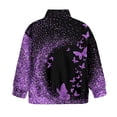 thumbnail image 5 of Uorisanigo Girls Half Zip Collar Sweatshirts Fall Fashion Purple Butterfly Long Sleeve Pullover Crop Tops Oversized Athletic Sweaters Pullover Jackets for Vacation Shopping Exercise Wear, 5 of 7
