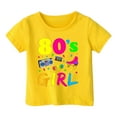 thumbnail image 4 of XEGLSBU Girls T Shirts Size 14-16 Shirts for Teen Kids Girls Short Sleeve 100 Days of School Print T-Shirt Female Present Tops Yellow-C Size 8-9 Years, 4 of 4