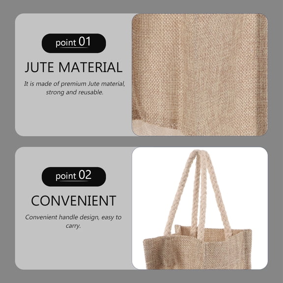 NUOLUX 2-Pack Jute Wine Bottle Bags for Carrying Bottles, Ideal for Christmas, Weddings, and Giving