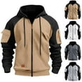 thumbnail image 5 of Chiccall Full Zip Hoodies for Men with 4 Pockets Outdoor Workout Fleece Sweatshirt Casual Colorblock Drawstring Hoodie, 5 of 5