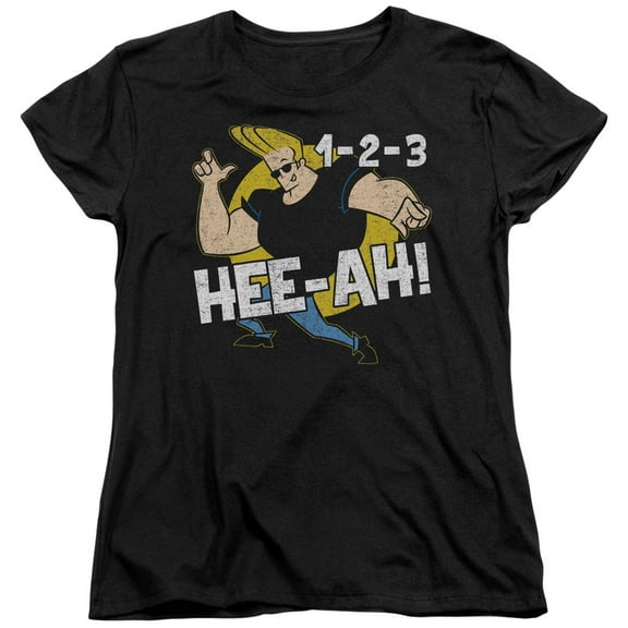 Johnny Bravo 123 S/S Women's T-Shirt Black