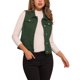 thumbnail image 4 of CHALECO SIN MANGAS DE DENIM LAVADO PARA MUJERES INSPIRAR CHIC CON BOLSILLOS VERDE OSCURO XL, 4 of 6