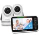 thumbnail image 1 of HelloBaby Video Baby Monitor con 2 cámaras y pantalla dividida de 5 pulgadas, cámaras de control remoto con visión nocturna y monitoreo de temperatura, 1 of 5