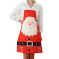 thumbnail image 1 of Christmas Cooking Apron Printed Decorative Kitchen Apron Party Apron for Baking, 1 of 10