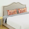 thumbnail image 3 of Yayeee Pillowcase Standard Size Set of 2 Satin Wrinkle Resistant Pillow Case, Abstract Orange Flowers, 3 of 8