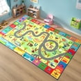 thumbnail image 2 of TWINNIS Kids Playmat Rugs ABC Educational Learning Area Rugs Carpet for Kids Playroom Classroom,5'x7',Grass Green, 2 of 7