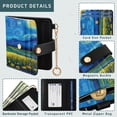 thumbnail image 5 of Small Wallet For Women Bifold Leather Pocket Coin Credit Card Holder With RFID Blocking Starry Night Flower Field, 5 of 6