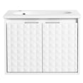thumbnail image 7 of Bathroom Vanity 24 Inch Wall Mounted - White Color Cabinet Resin Sink With Soft Close Doors Modern Fixture Compact And Functional, 7 of 7