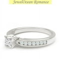 thumbnail image 2 of Gleaming Diamond Engagement ring 0.50 Carat Princess Cut Diamond on 10k White Gold, 2 of 3