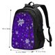 thumbnail image 5 of Easygdp Dark Purple Snowflakes Mochila para Laptop de Viaje con Puerto USB, Mochila para Laptop con Puerto de Carga USB para Mujeres y Hombres, 5 of 7