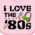 thumbnail image 4 of Inktastic I Love the '80s-musical notes Boys or Girls Baby Bib, 4 of 4