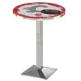 thumbnail image 1 of Holland Bar Stool L217C3628CalFla-D2 36 in. Calgary Flammes Table de Pub avec 28 in. Top&44; Chrome, 1 of 1