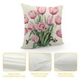 thumbnail image 4 of Nawypu  Hello Love Pink Tulips Bicycle Throw Pillow Covers,Flowers Spring Mother's Day Cushion Case for Sofa Couch, 4 of 5