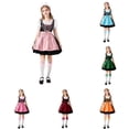 thumbnail image 3 of Zecgelong Girls German Dirndl Dress Oktoberfest Party Fancy Outfit Blue 3-4 Years, 3 of 5