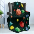 thumbnail image 4 of Geometric Soft Flannel Fleece Blanket, Geometric 3D Styled Shapes in Vivid Colors Icosahedron Tetrahedron and Octahedron, Cozy Plush for Indoor and Outdoor Use, 70" x 90", Multicolor, by Ambesonne, 4 of 5