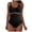 Black, variant on Yindaity Women's One-Piece Swimsuits Women's One Piece Swimsuit Scoop Neck Bathing Suit Color Block Adjustable Straps Swimwear (Black,2XL)