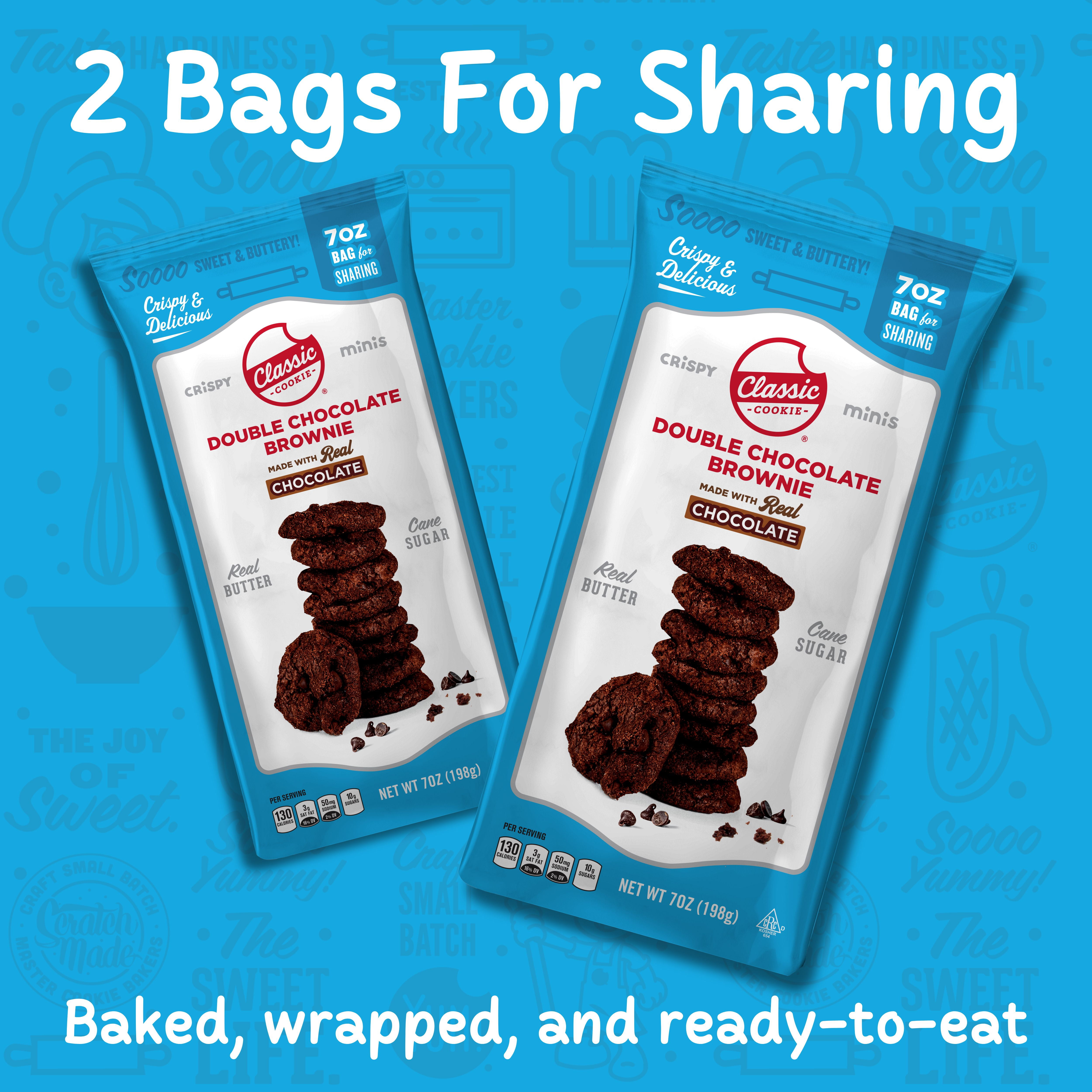 Classic Cookie, Crispy Mini Cookies, Double Chocolate Brownie 7oz, 2 Bags