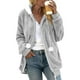 thumbnail image 2 of Abrigos y chaquetas casuales de manga larga con capucha, abrigos de invierno para mujer, chaqueta polar con capucha, cárdigan de patchwork con bloques de color, abrigo con bolsillo, abrigo para mujer, 2 of 8