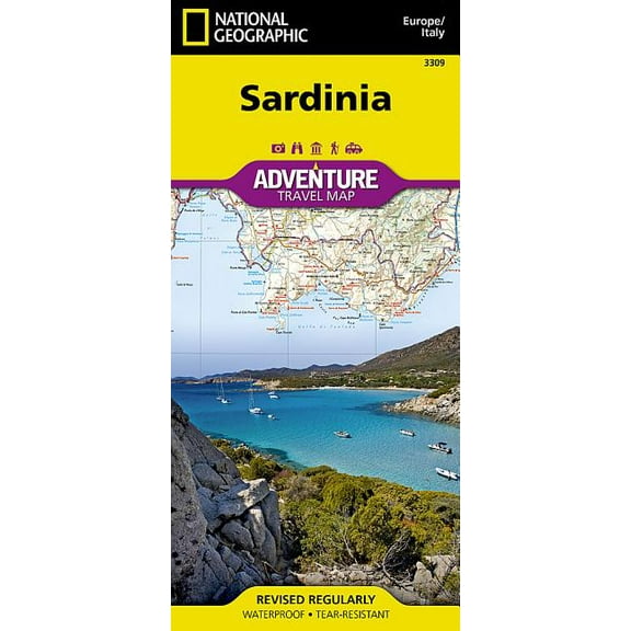 National Geographic Adventure Map Sardinia Map [Italy], Book 3309, (Paperback)