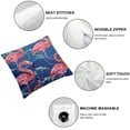 thumbnail image 6 of BANET Throw Pillow Covers, Geometric Stripes Pattern Pillow Covers Pack of 2, Red Cushion Covers, Decorative Pillow Covers Bedroom Decor, Blue 18x18in, 6 of 7