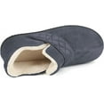 thumbnail image 2 of Zizor Men's Adjustable Velcro Strap Slippers, Memory Foam Closed Back House Shoes, 2 of 6