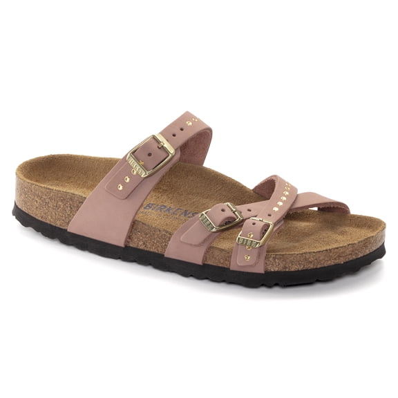 Birkenstock Franca Injected Rivets Leather Sandal, 38, Pink