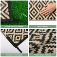 thumbnail image 4 of LUOVEN Outdoor Waterproof Rug Reversible 4x6 Plastic Straw Rug for Patio, RV, Camping, Deck, Backyard, Porch, Balcony, Black & Beige, 4 of 8