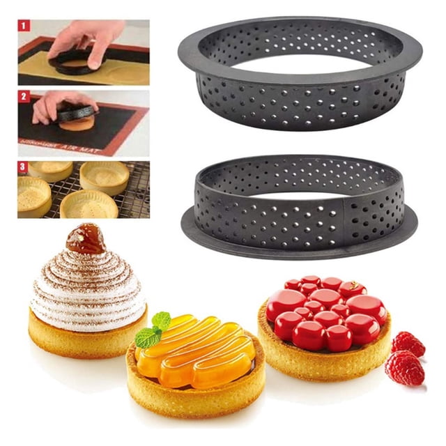 YAOMOBB Pastry Mold Easy Clean Tart Ring Non stick DIY Baking Tool Plastic Mould