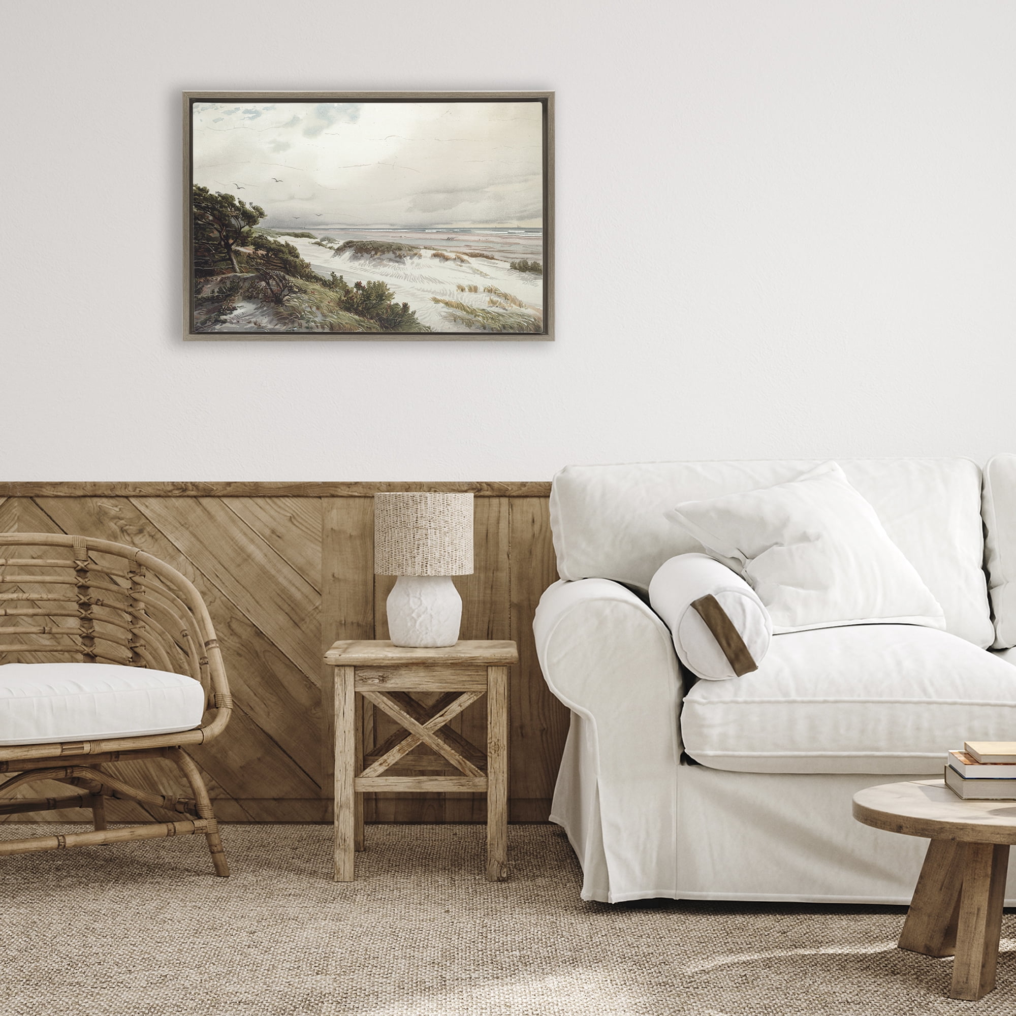 Stupell Industries Bountiful Success Beach Brown Framed Floater Canvas Wall Art, design by Lula Bijoux & co.