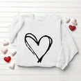 thumbnail image 3 of Juebong Women's Valentine's Day Raglan Pullover Sweater Crewneck Heart Letter Sweatshirt Cricket Boyfriend Blouses Tops for Leggings,White shirts for women,XL, 3 of 5
