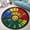 Future Behind 1, variant on Circle Area Rug, Renaissance Letter 4 Washable Non-Slip Floor Carpet, Soft Rug for Living Room Bedroom Decor 24 Inch