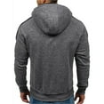thumbnail image 5 of Caqnni Men's Pullover Hoodies 2023 Fall Winter Cotton Casual Long Sleeve Military Sweatshirt Gym Athletic Work Pullover Tops with Cargo Pockets (3XL,Black), 5 of 8